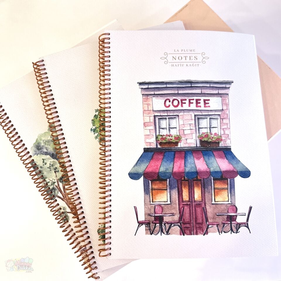 Keskin Color La Plume Shop 80 Yaprak Kareli Spiralli Defter A4