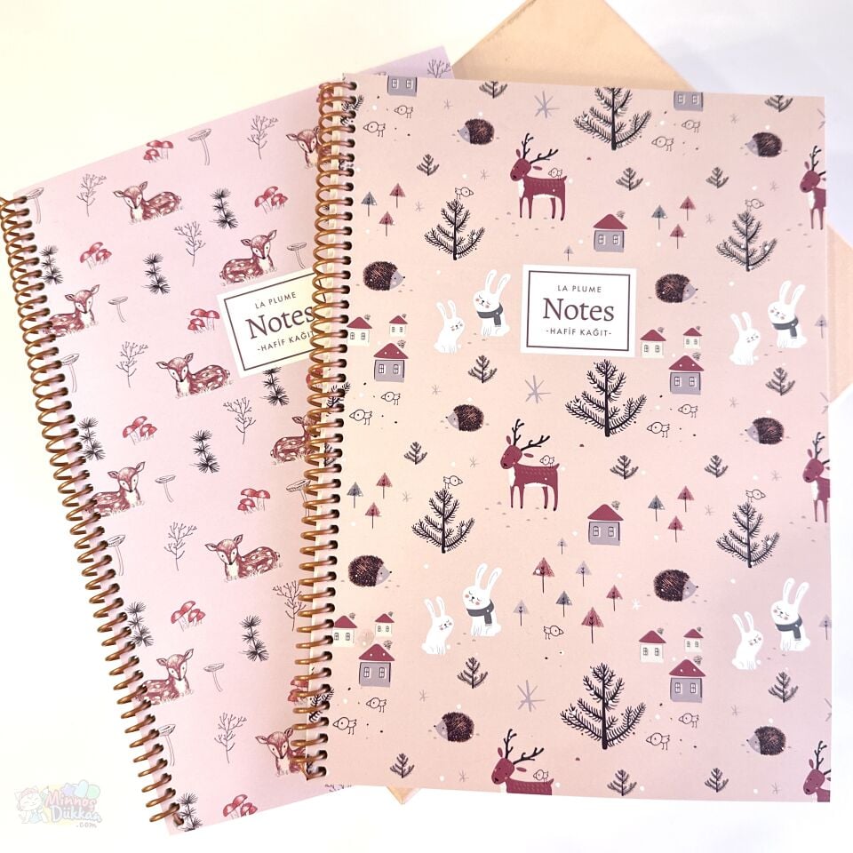 Keskin Color La Plume Forest 80 Yaprak Çizgisiz Spiralli Defter A4