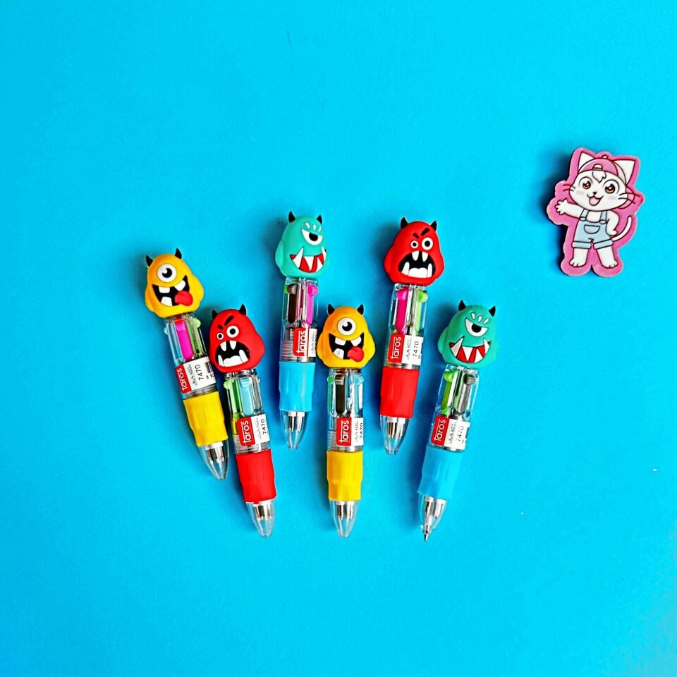 Monster Minik Çok Renkli Tükenmez Kalem