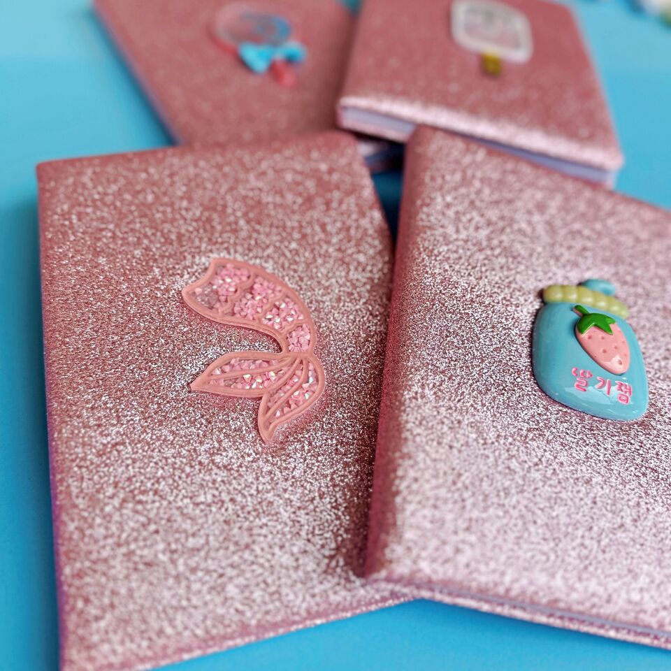 Kutulu Pembe Simli Pullu Defter