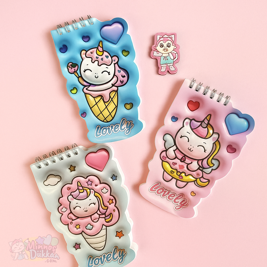 Lovely Unicorn Spiralli Not Defteri