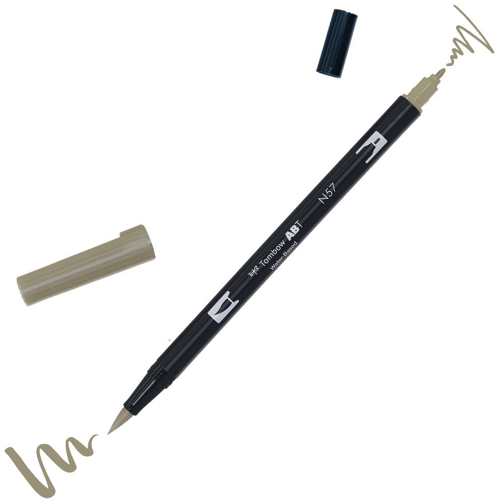 Tombow ABT Dual Brush Çift Uçlu Keçeli Kalem Warm Grey 5 - N57