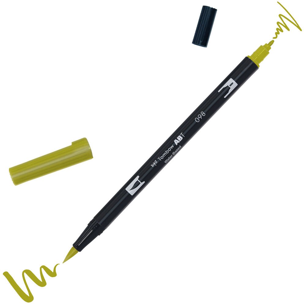 Tombow ABT Dual Brush Çift Uçlu Keçeli Kalem Avocado - 098