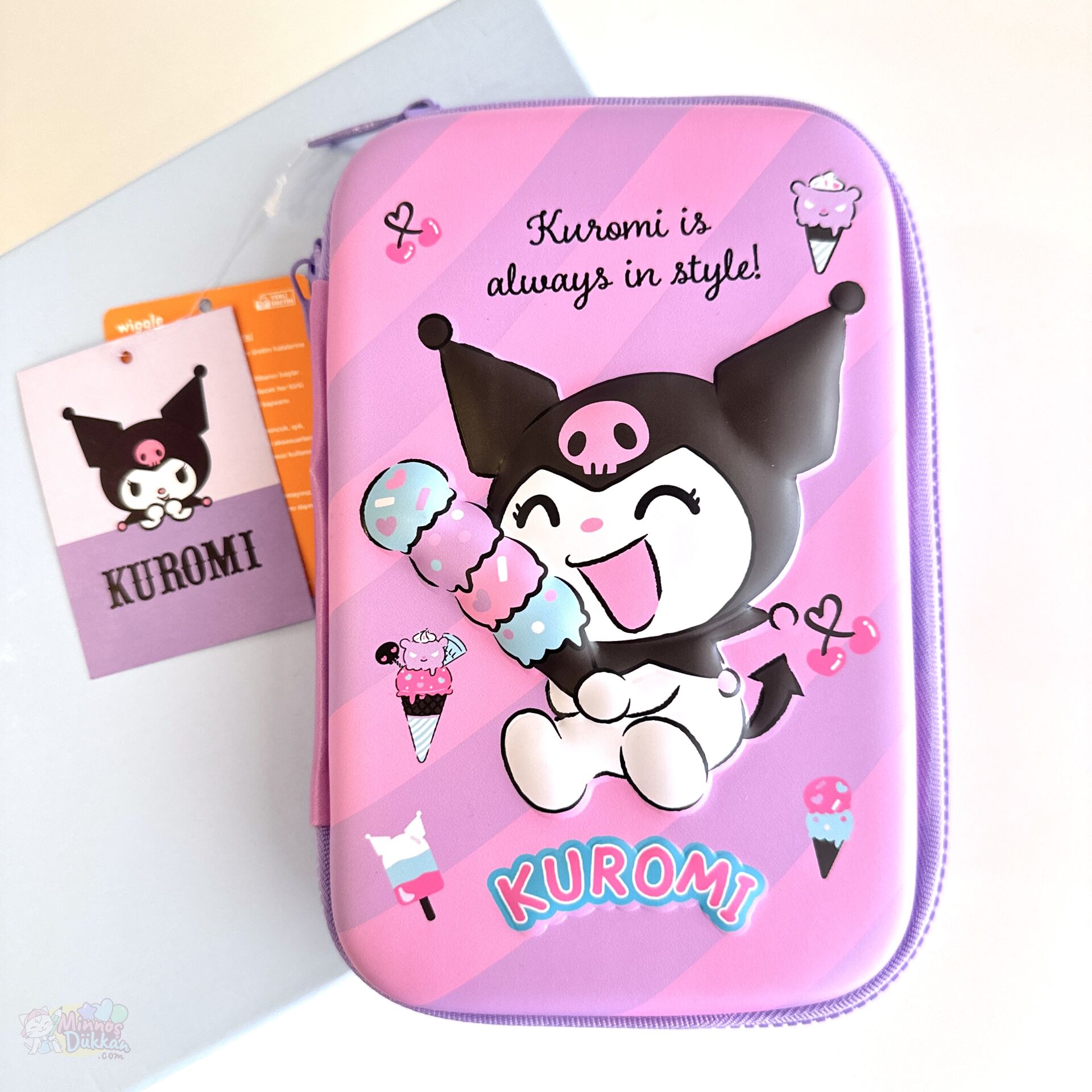 Kuromi Kabartmalı Kalem Çantası - 3327