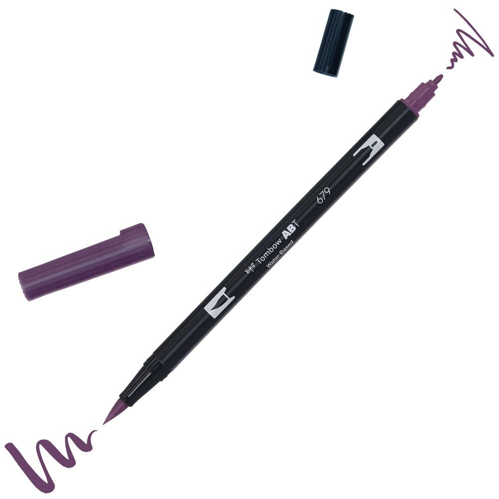 Tombow ABT Dual Brush Çift Uçlu Keçeli Kalem Dark Plum - 679