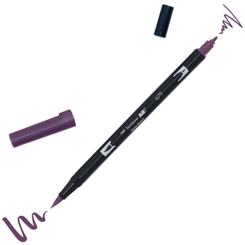 Tombow ABT Dual Brush Çift Uçlu Keçeli Kalem Dark Plum - 679
