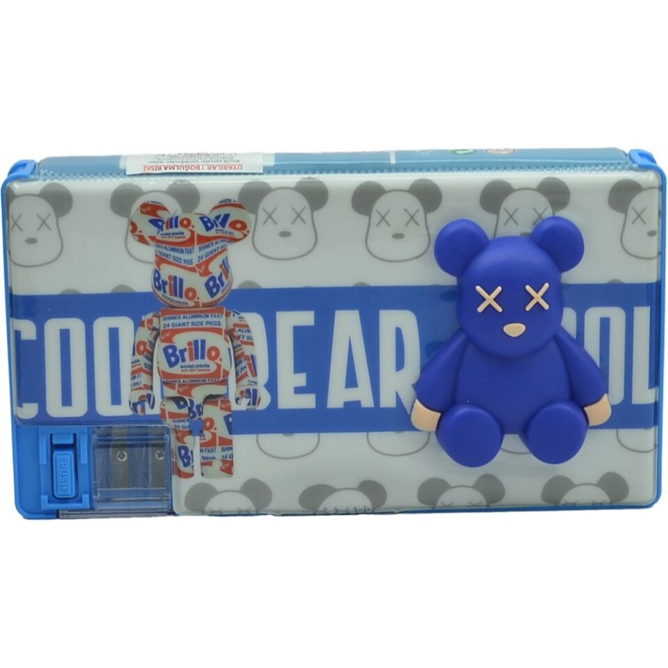 Cool Bear Figürlü 2 Gözlü Kalem Kutusu Geniş