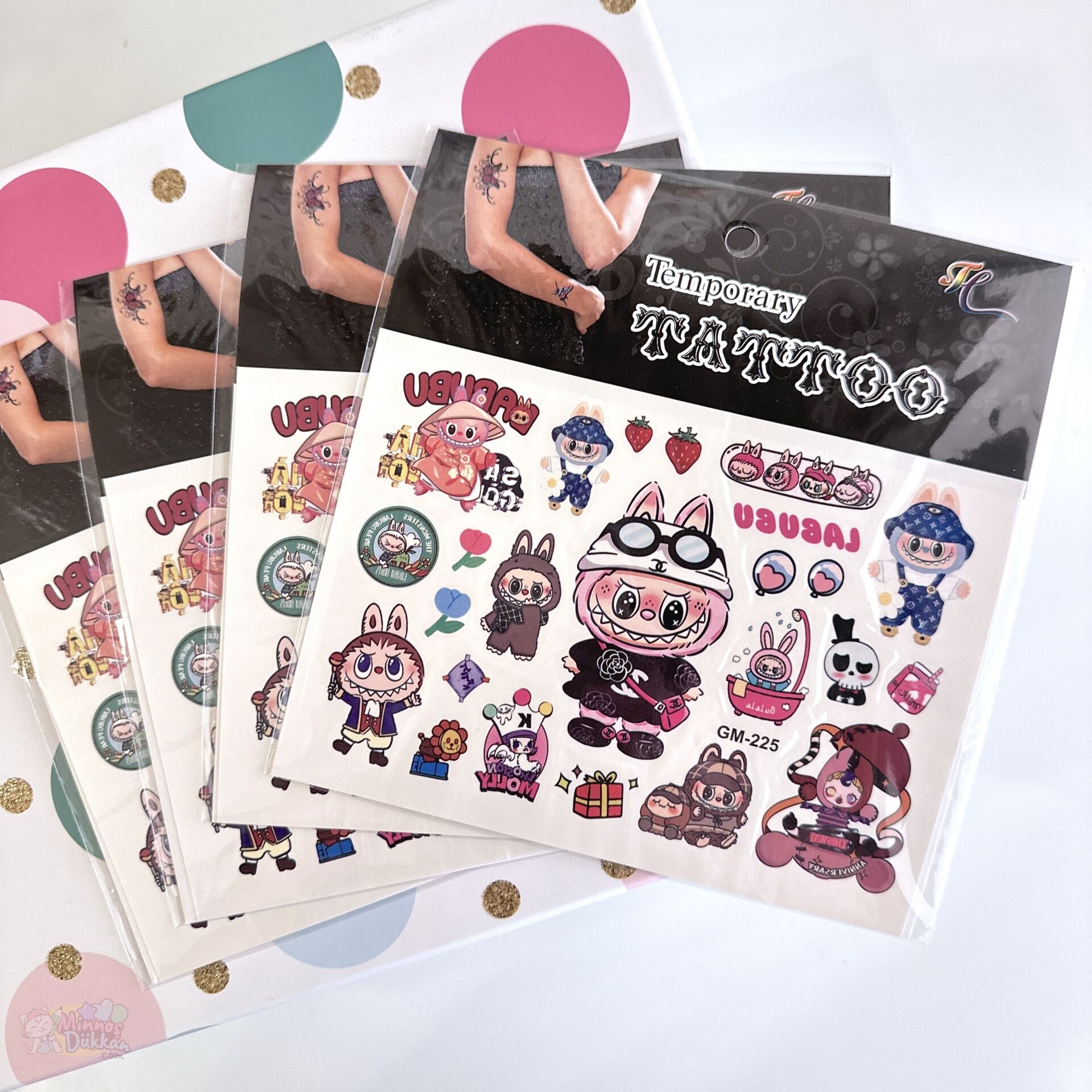 Labubu Geçici Dövme Seti