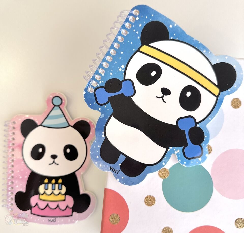 Panda Desenli Şekilli Spiralli A6 Defter