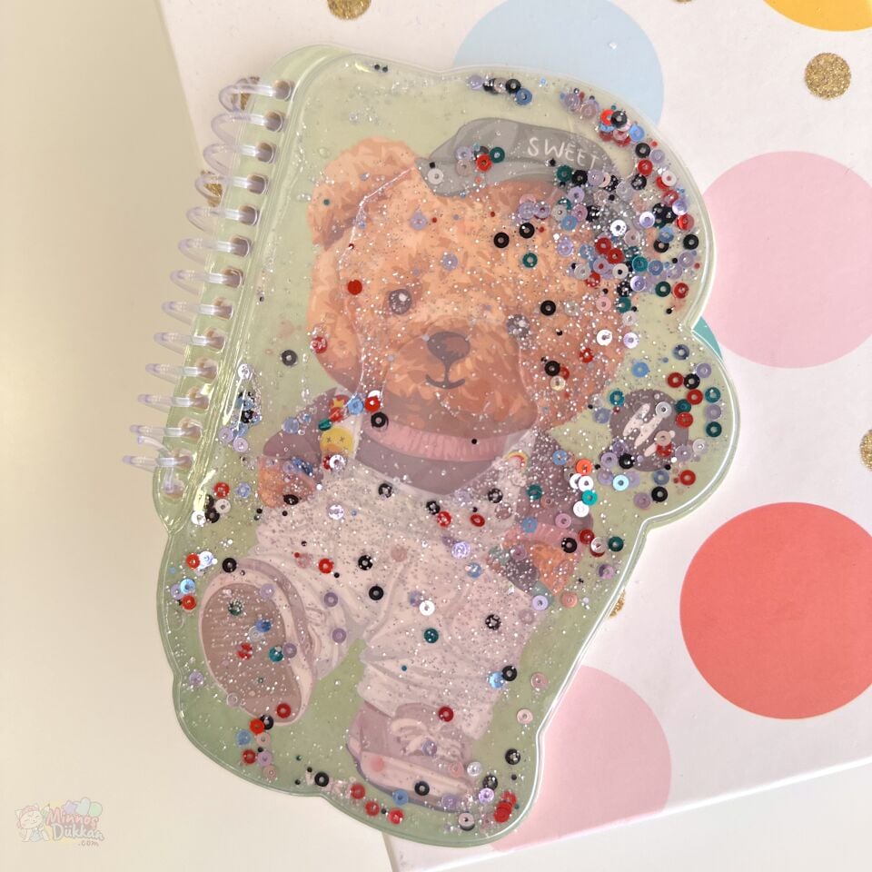 Ayıcık Desenli Şekilli Sulu A6 Defter