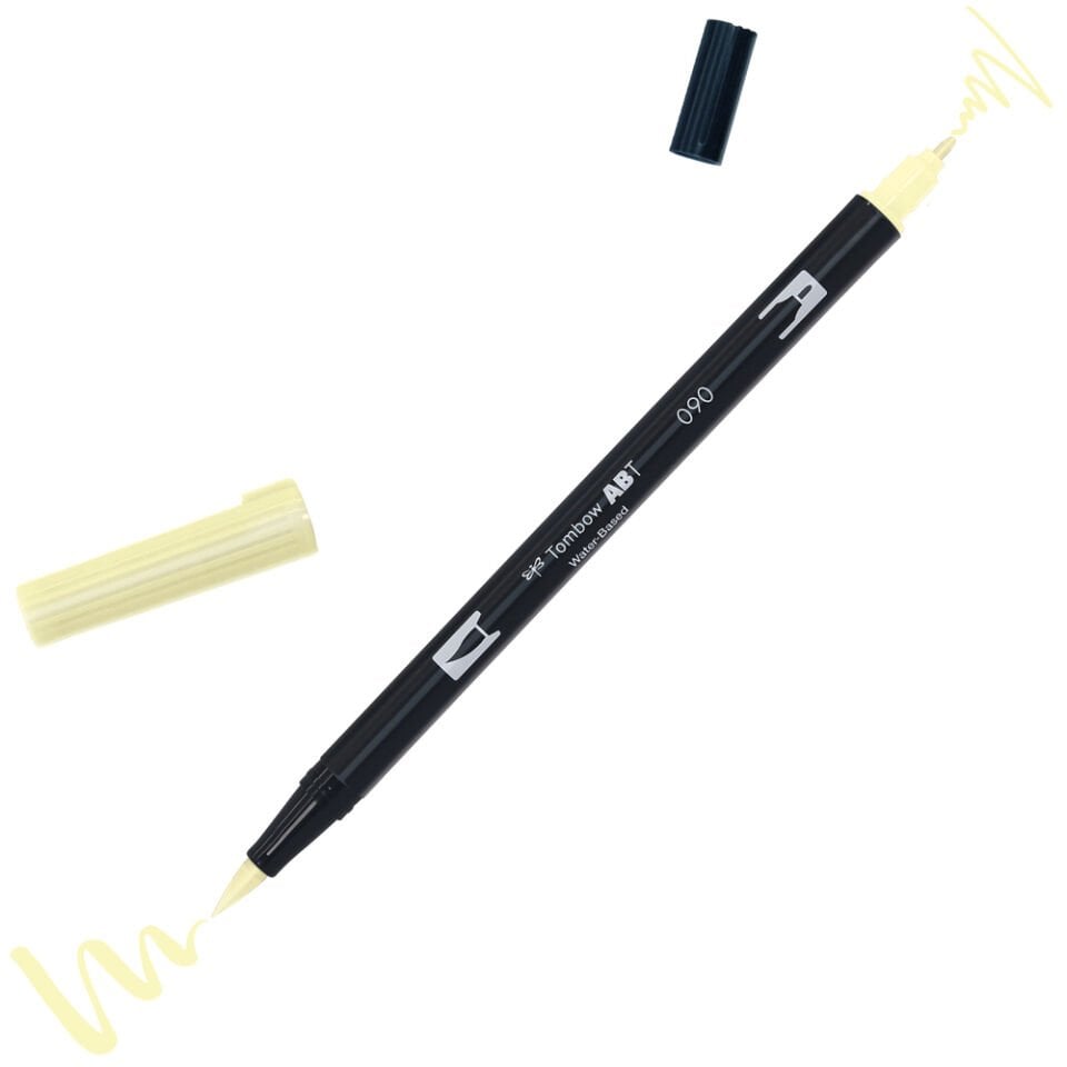 Tombow ABT Dual Brush Çift Uçlu Keçeli Kalem Baby Yellow - 090