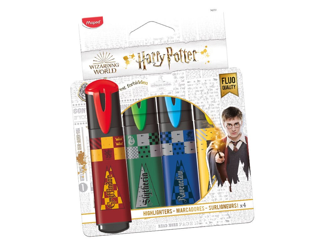 Harry Potter 4lü Fosforlu Kalem Seti