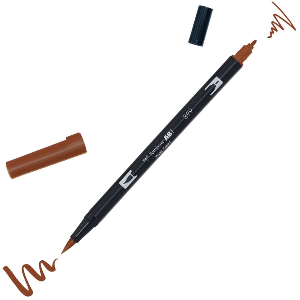 Tombow ABT Dual Brush Çift Uçlu Keçeli Kalem Redwood - 899