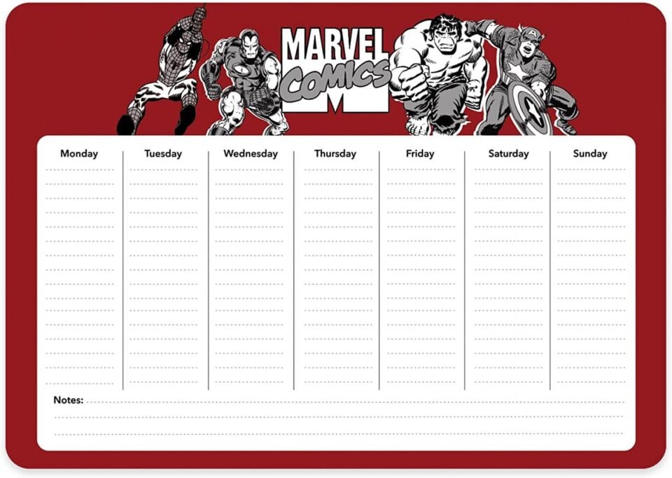 Marvel 17x24 52 Yaprak Haftalık Planner Blok