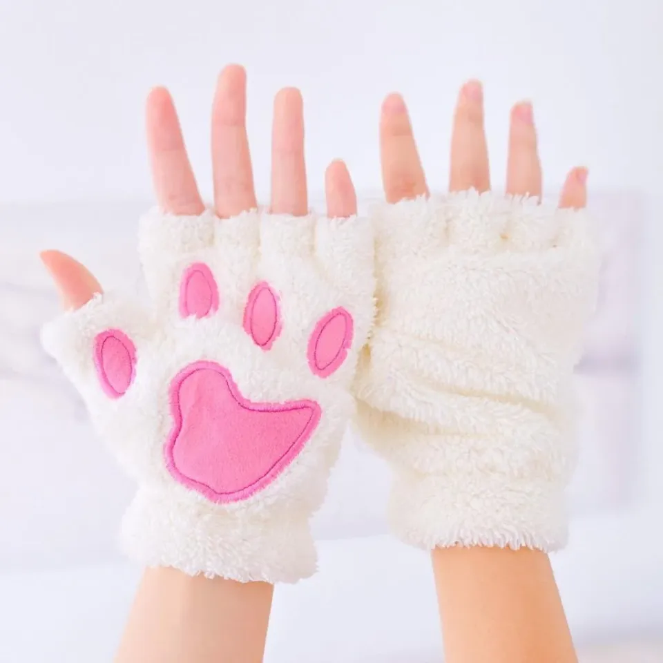 Sevimli Pati Eldiven - Beyaz