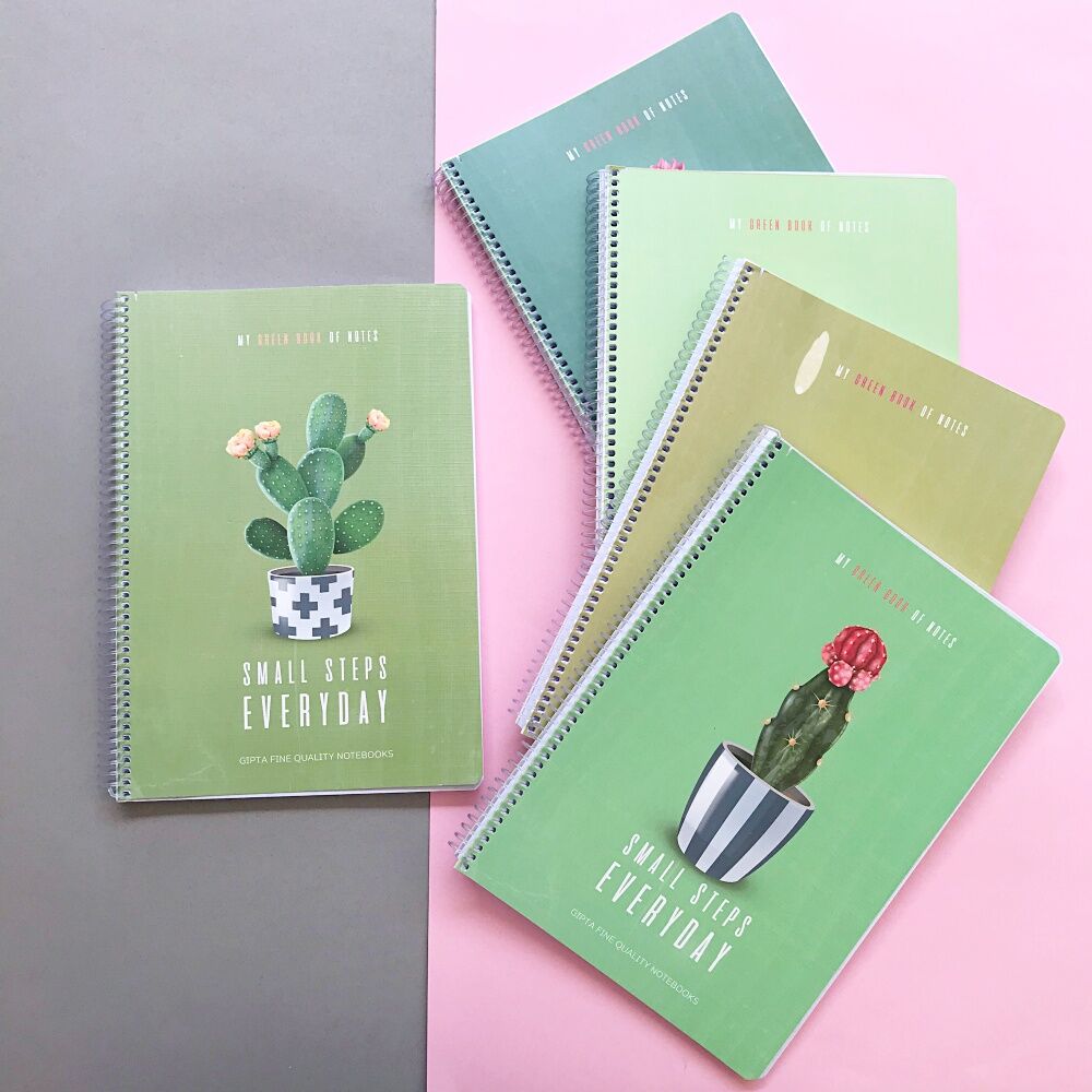 Small Steps Spiralli Karton Kapaklı Kareli 100 Yaprak Defter A4