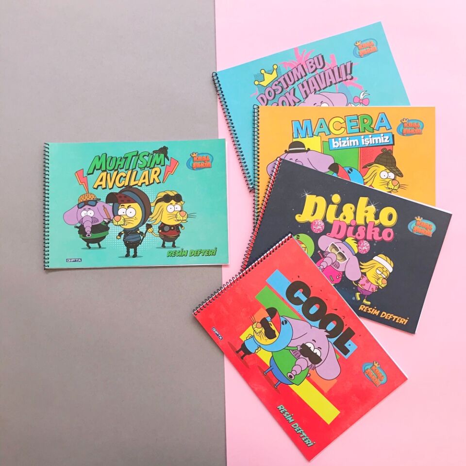 Kral Şakir 17x24 cm 15 Yaprak Resim Defteri