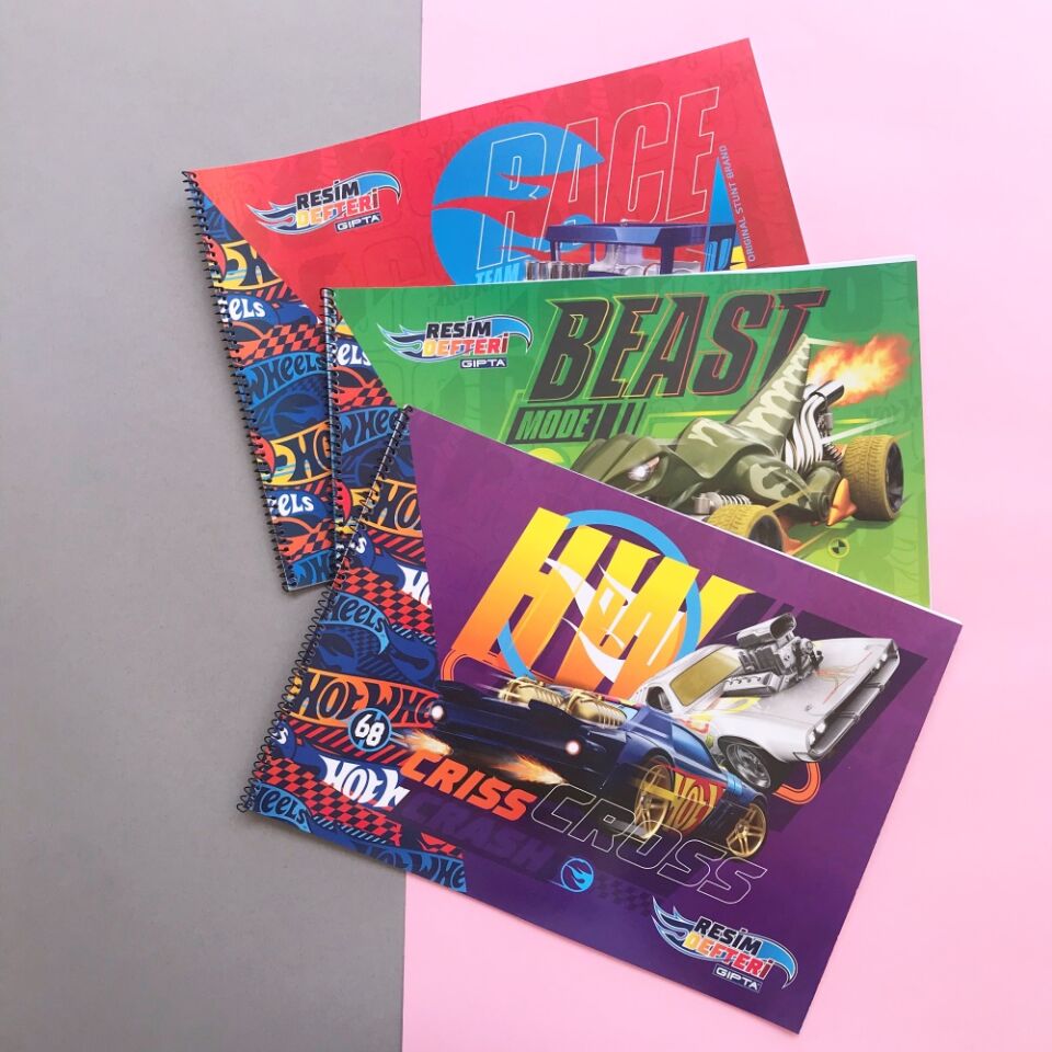 Hot Wheels 25x35 cm 15 Yaprak Resim Defteri