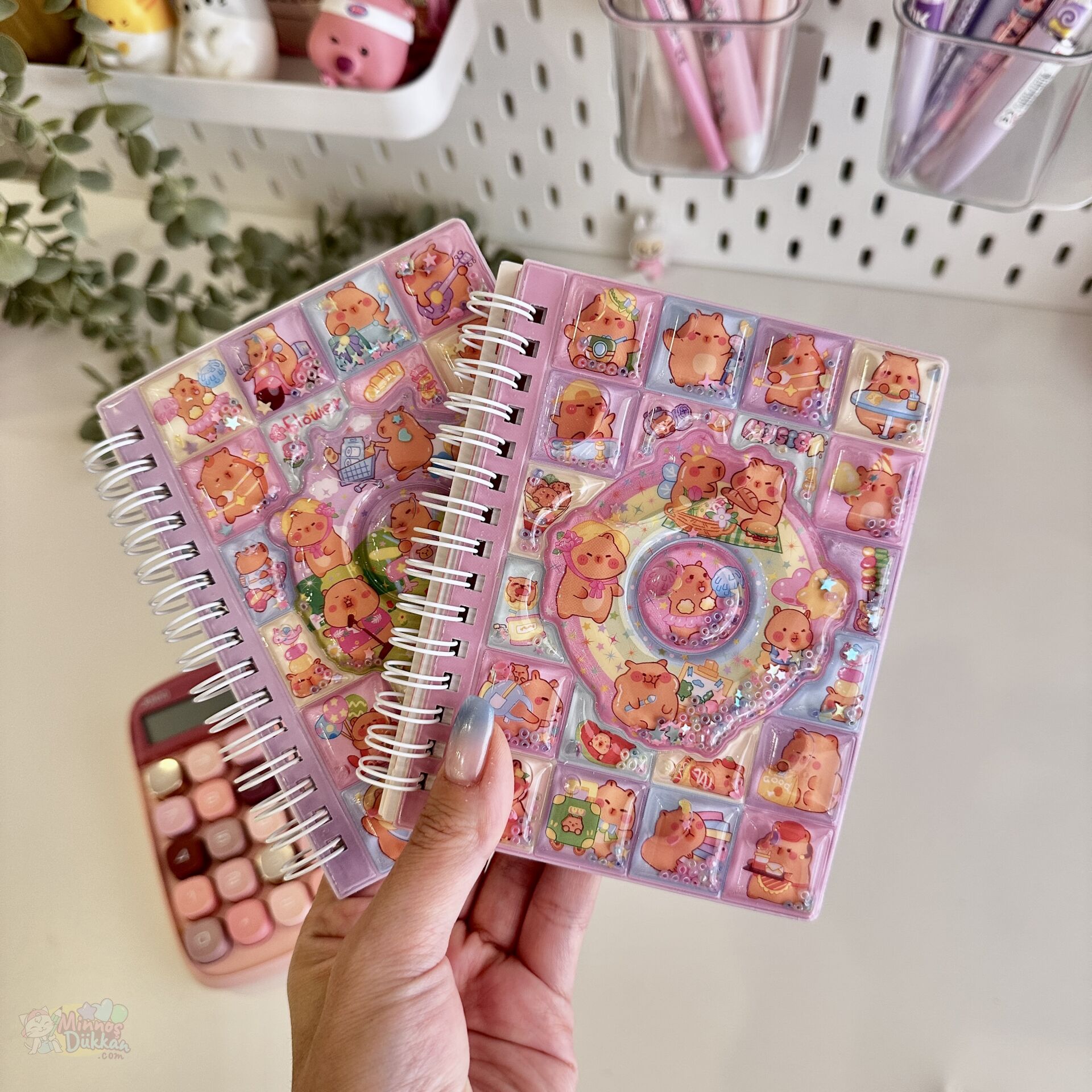 Capy Kalpli Sulu Simli Kapaklı Not Defteri A6