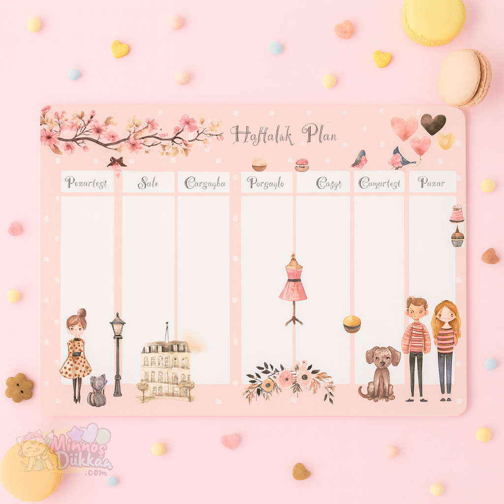 Paris Plan Haftalık Planlayıcı 52 Yaprak 17x24