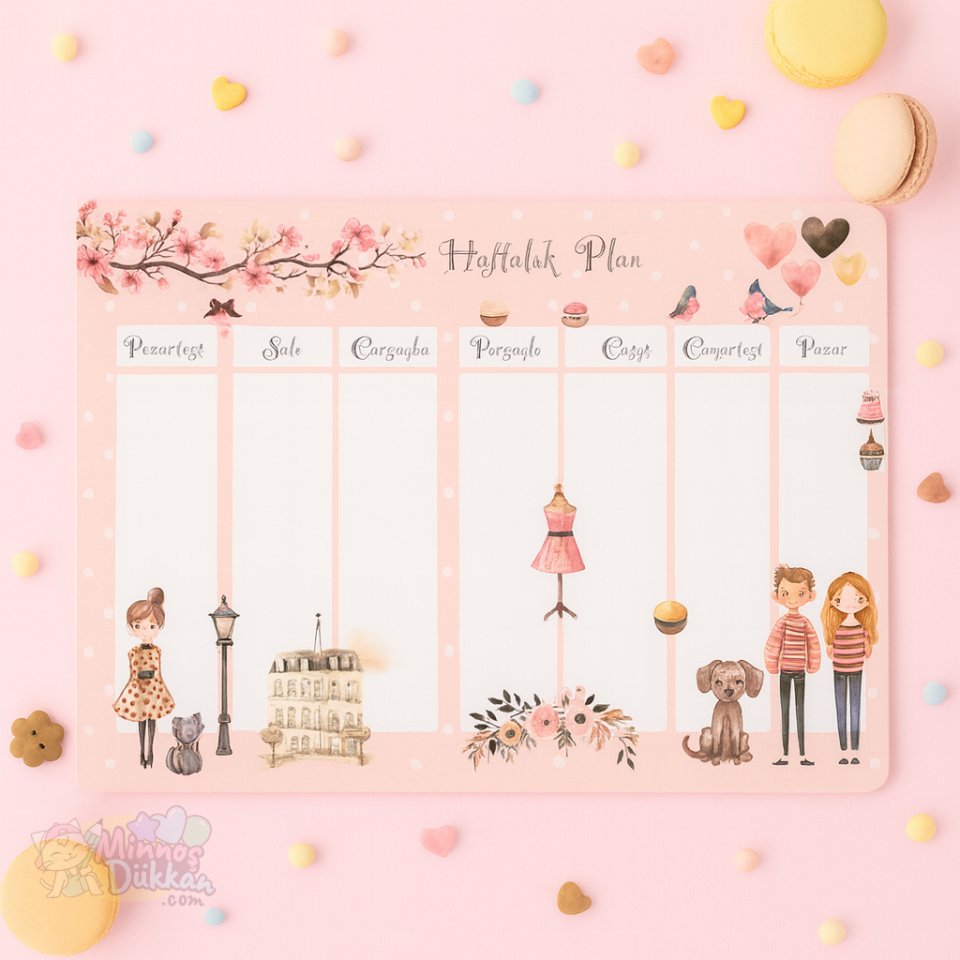 Paris Plan Haftalık Planlayıcı 52 Yaprak 17x24