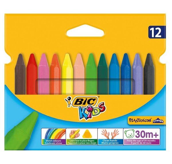 Bic Elleri Kirletmeyen Silinebilir Pastel Boya 12 Renk
