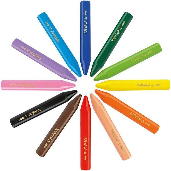 Bic Elleri Kirletmeyen Silinebilir Pastel Boya 12 Renk