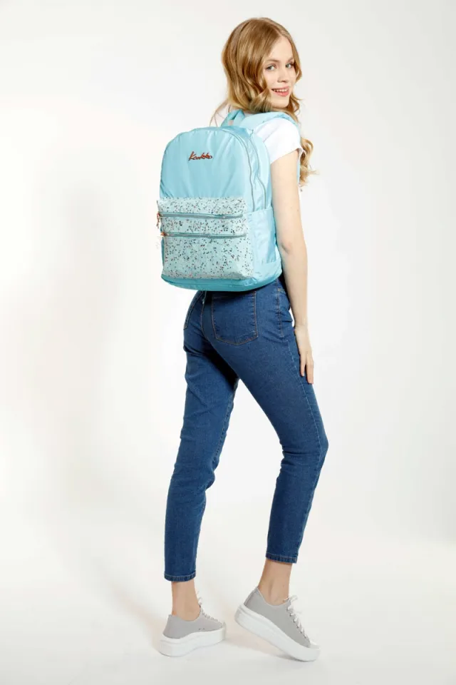 Kaukko Magic Dreams Taşlı Pullu Turkuaz Sırt Çantası