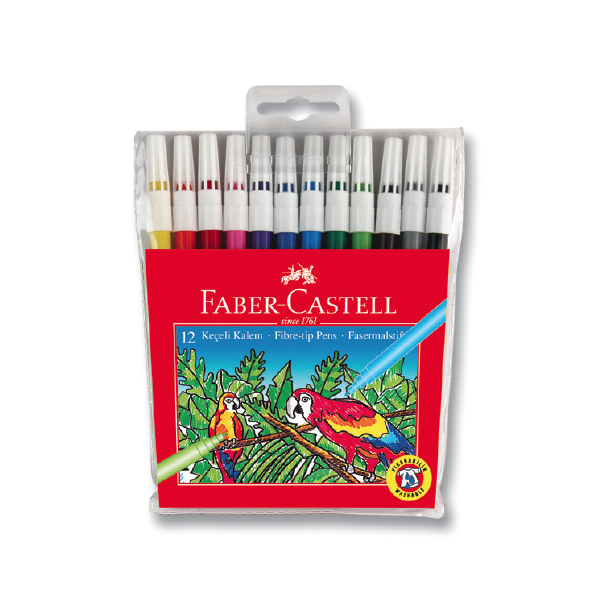 Faber Castell Yıkanabilir Keçeli Kalem 12 Renk