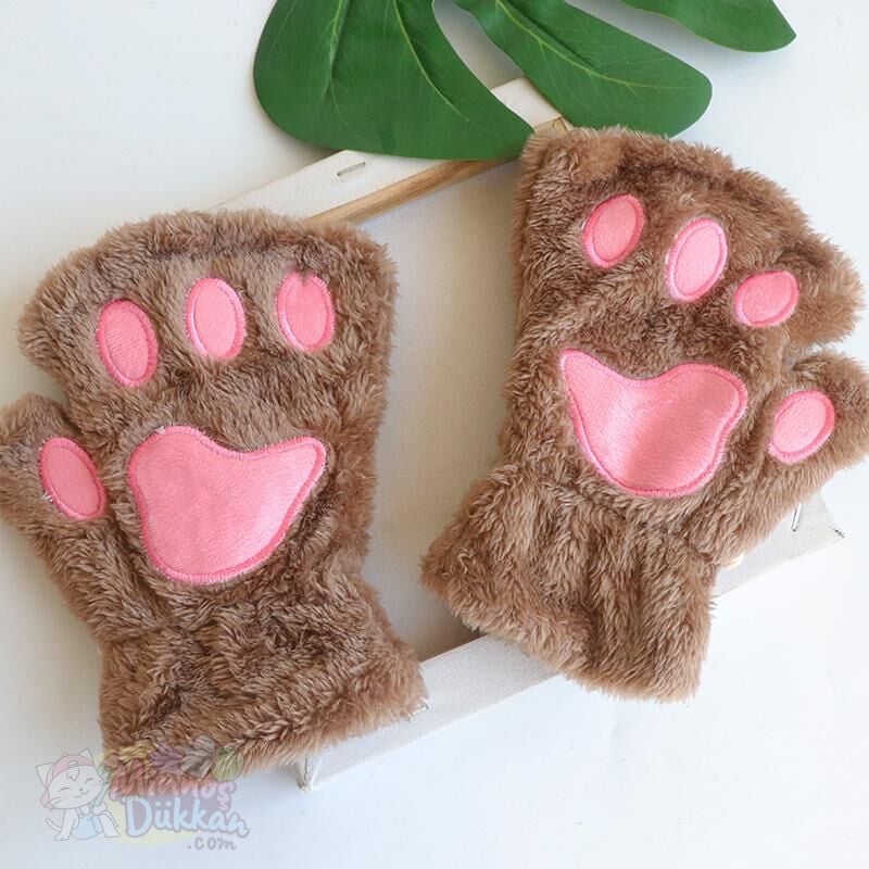 Sevimli Pati Eldiven - Sütlü Kahverengi