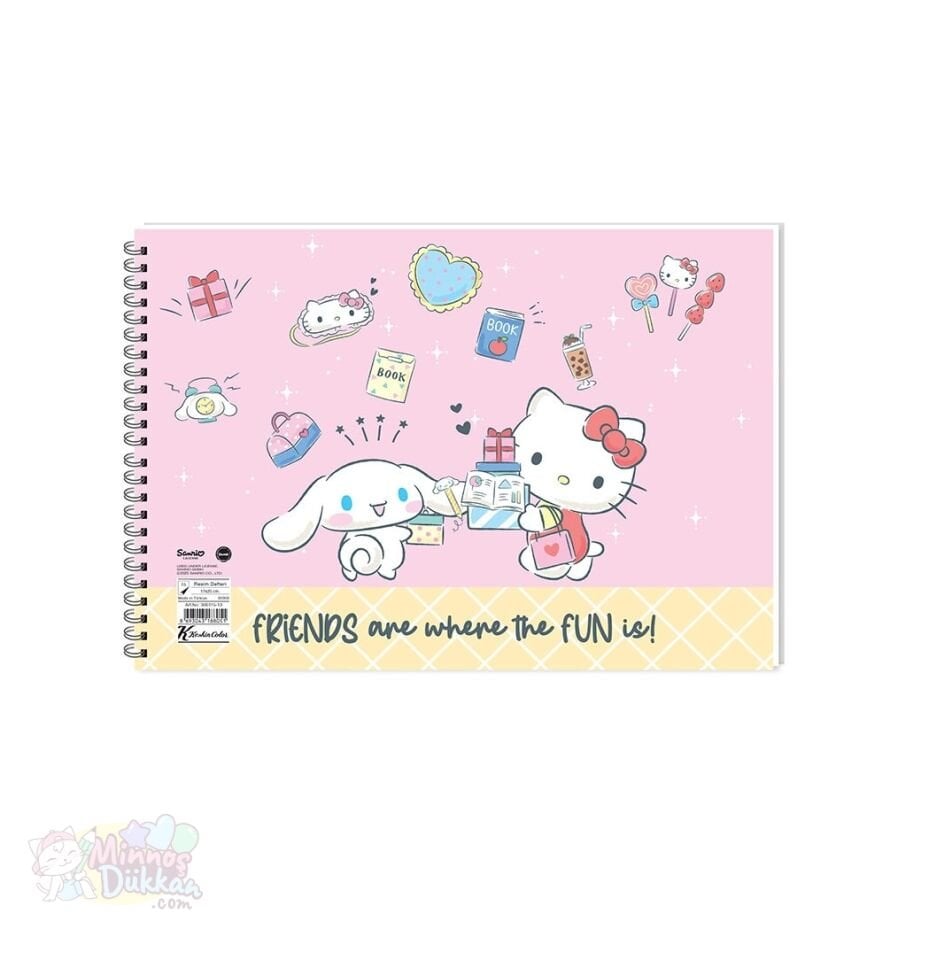 Hello Kitty and Friends Resim Defteri 17x25 15 Yaprak