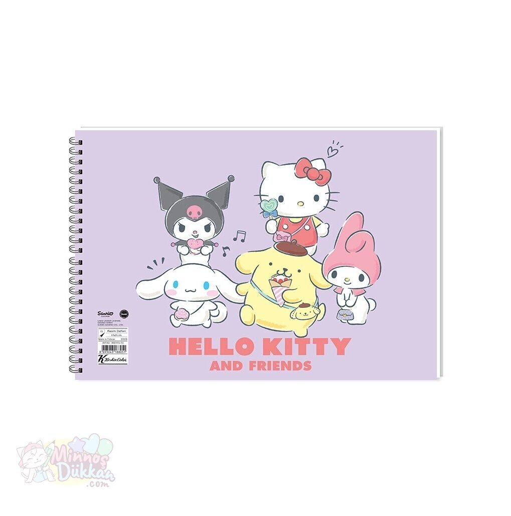 Hello Kitty and Friends Resim Defteri 17x25 15 Yaprak