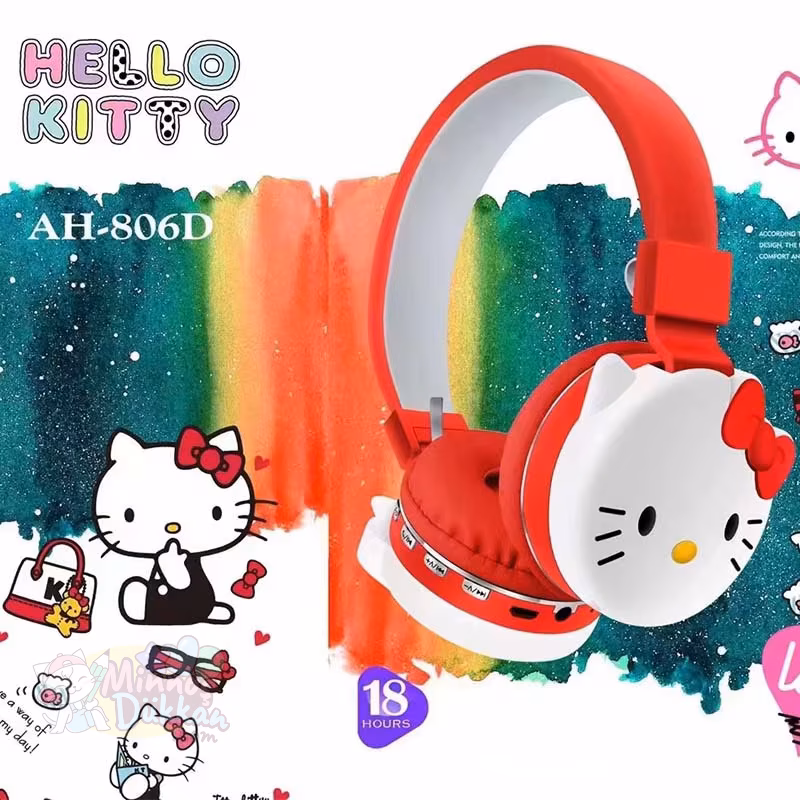 Hello Kitty Kablosuz Çocuk Kulaklık Kırmızı