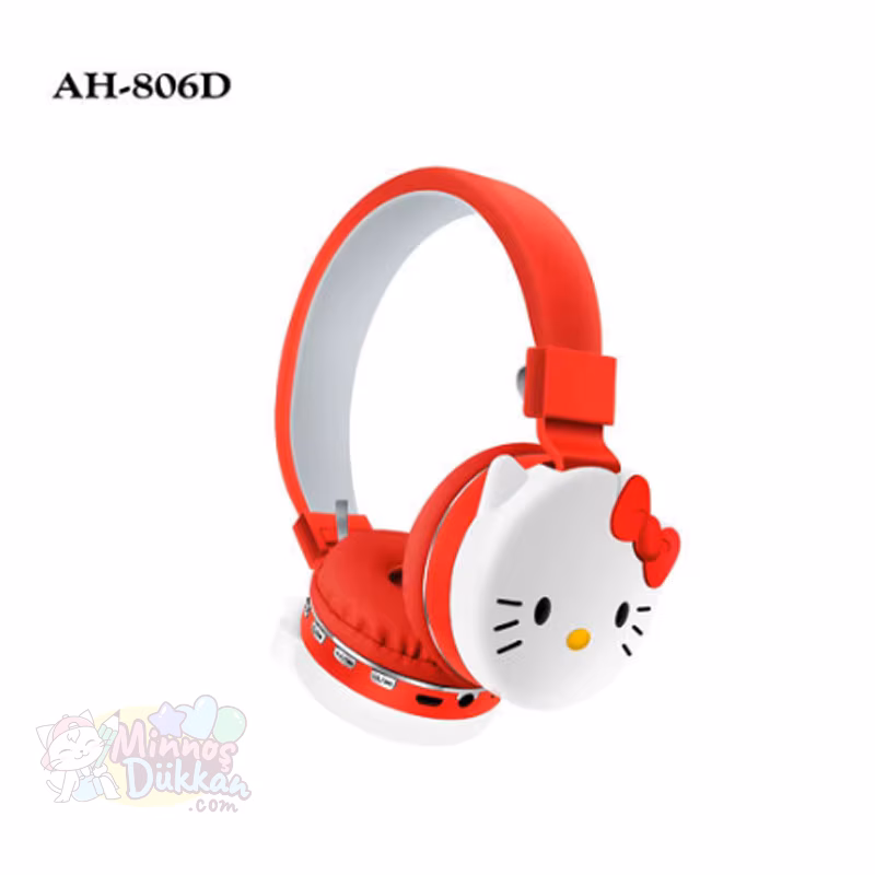 Hello Kitty Kablosuz Çocuk Kulaklık Kırmızı