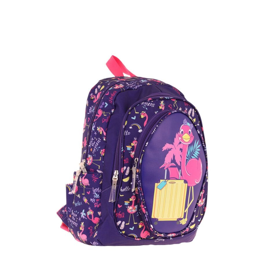 Kaukko Kids Sırt Çantası - Leather Flamingo