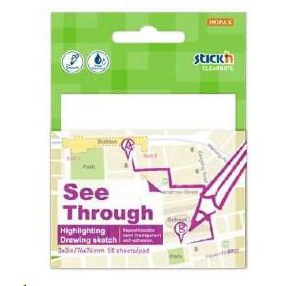 Stickn Yarı Saydam Post-it 76x76 - Beyaz