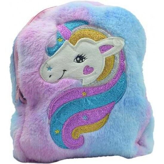 Pastel Peluş Sırt Çantası - Unicorn