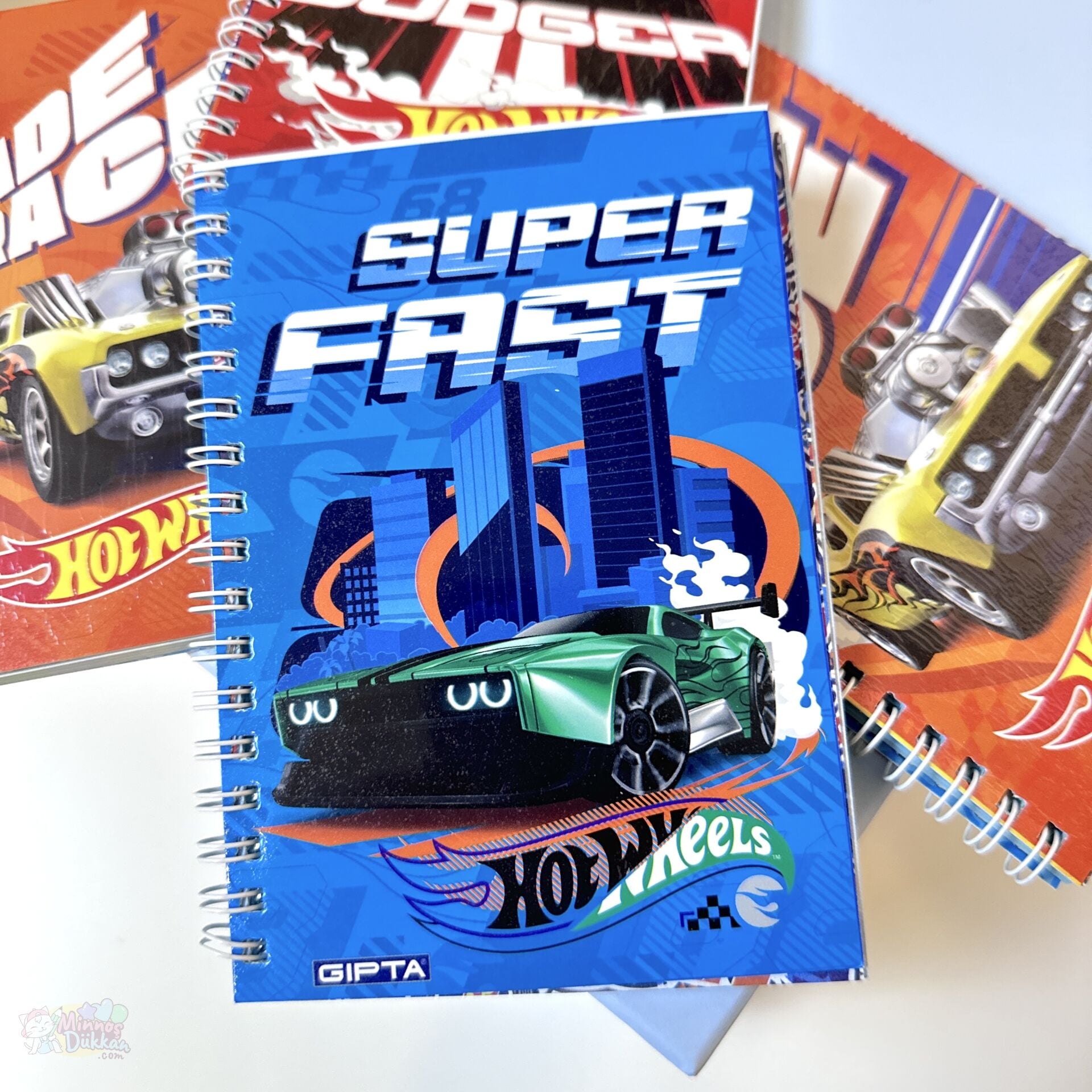 Hot Wheels A6 Çizgili Spiralli Not Defteri