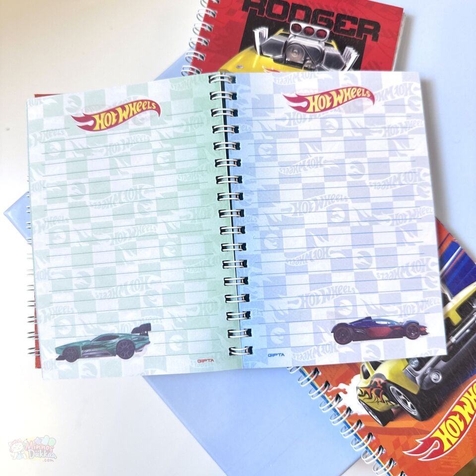 Hot Wheels A6 Çizgili Spiralli Not Defteri