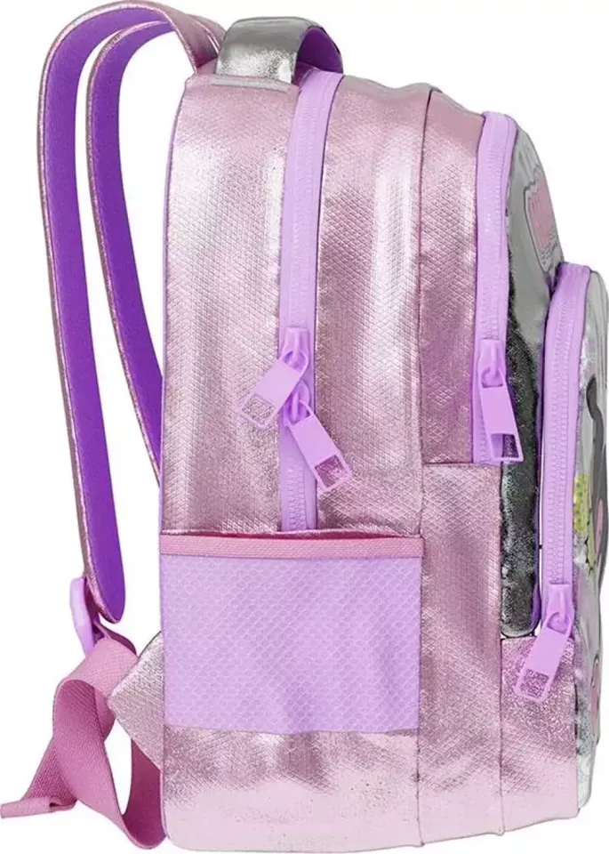 Kuromi Okul Sırt Çantası Pembe Gri