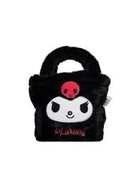 Kuromi Peluş El Çantası Siyah