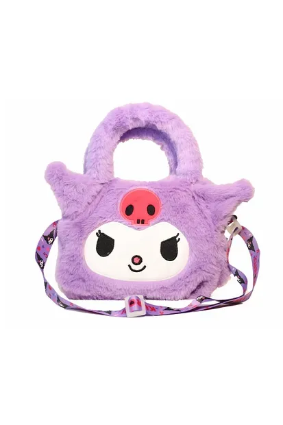 Kuromi Peluş El Çantası Mor