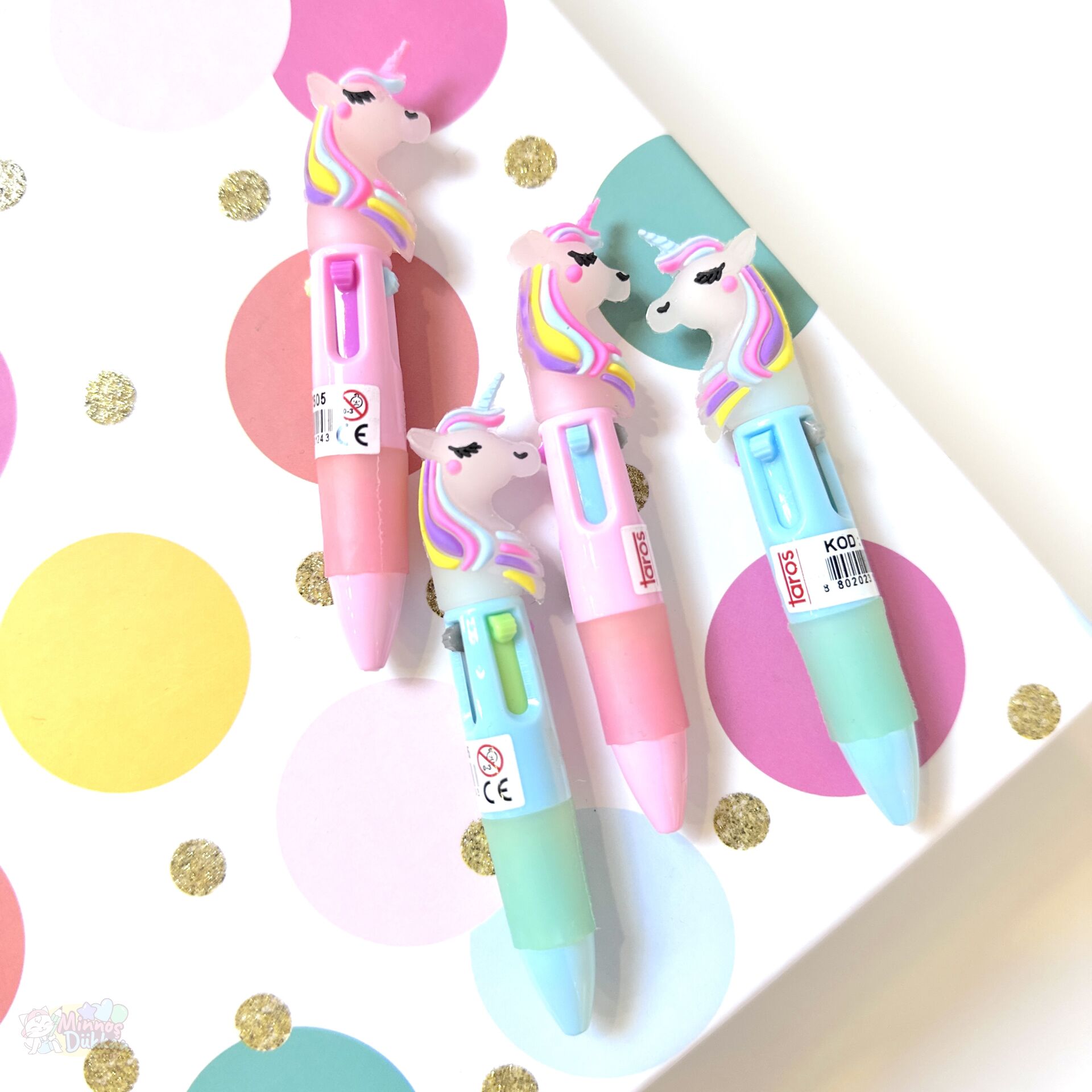 Soft Unicorn Minik Çok Renkli Tükenmez Kalem