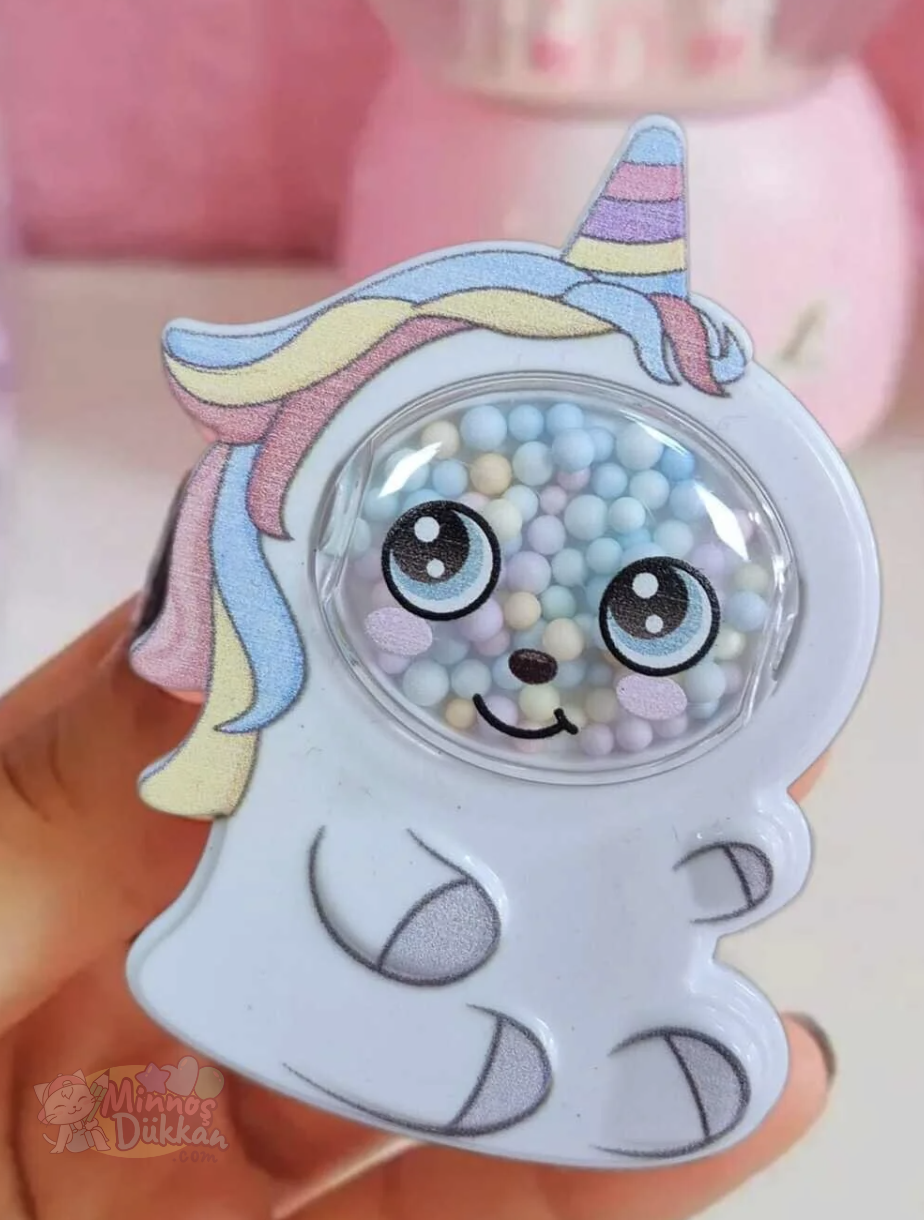 Boncuklu Unicorn Hazneli Kalemtraş