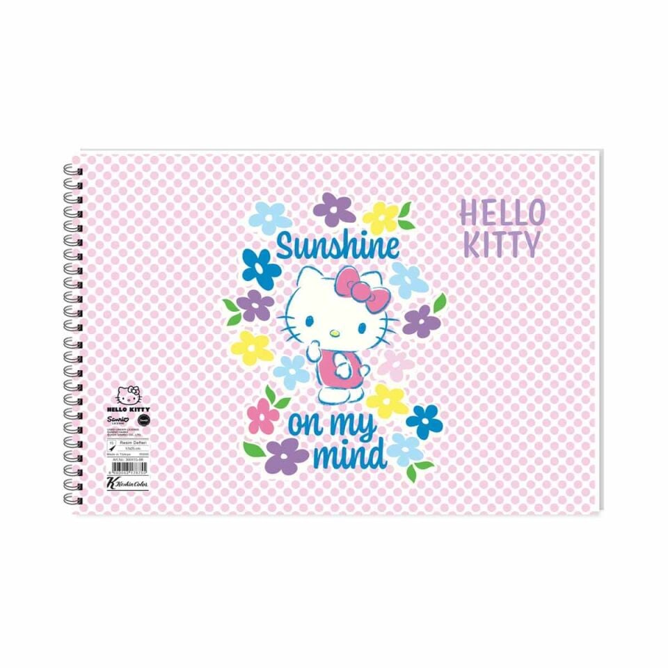 Hello Kitty 17x24 15 Yaprak Resim Defteri