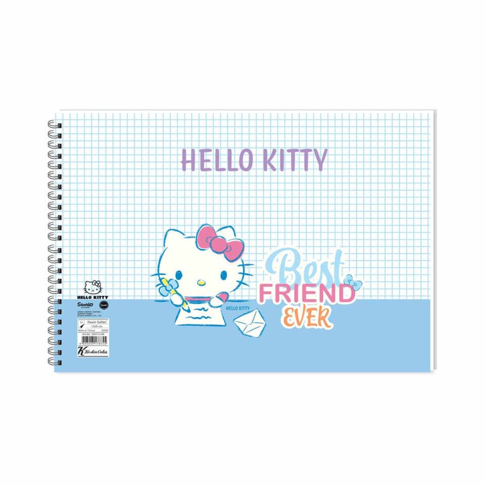 Hello Kitty 17x24 15 Yaprak Resim Defteri