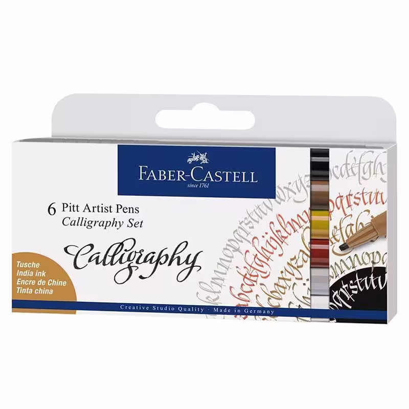 Faber Castell Pitt Kaligrafi Kalem Seti 6'lı