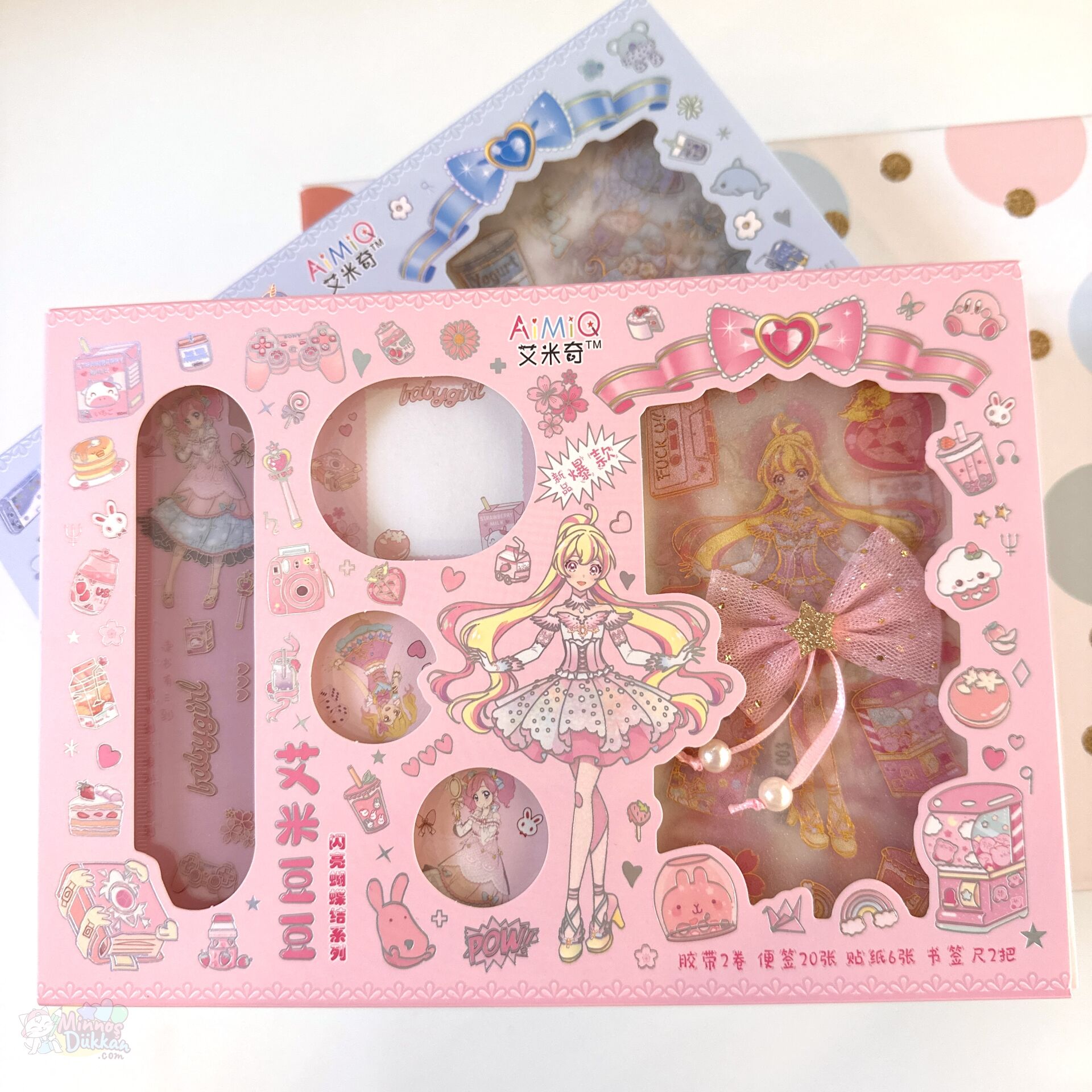 Anime Girl Stickerlı Kırtasiye Seti