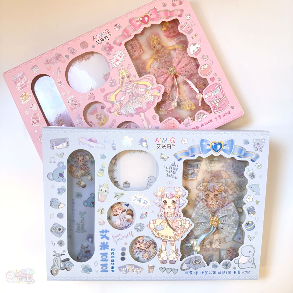 Anime Girl Stickerlı Kırtasiye Seti