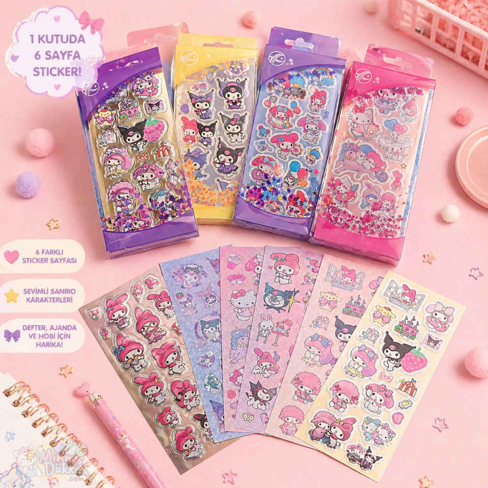 Sanrio Kutulu Metalik Sticker